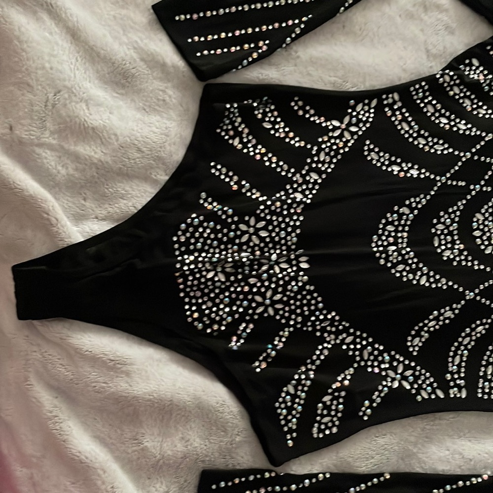 Banjul mesh jeweled  body suit